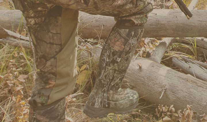 Muck Camouflage Boots helping this hunter blend into their surroundings