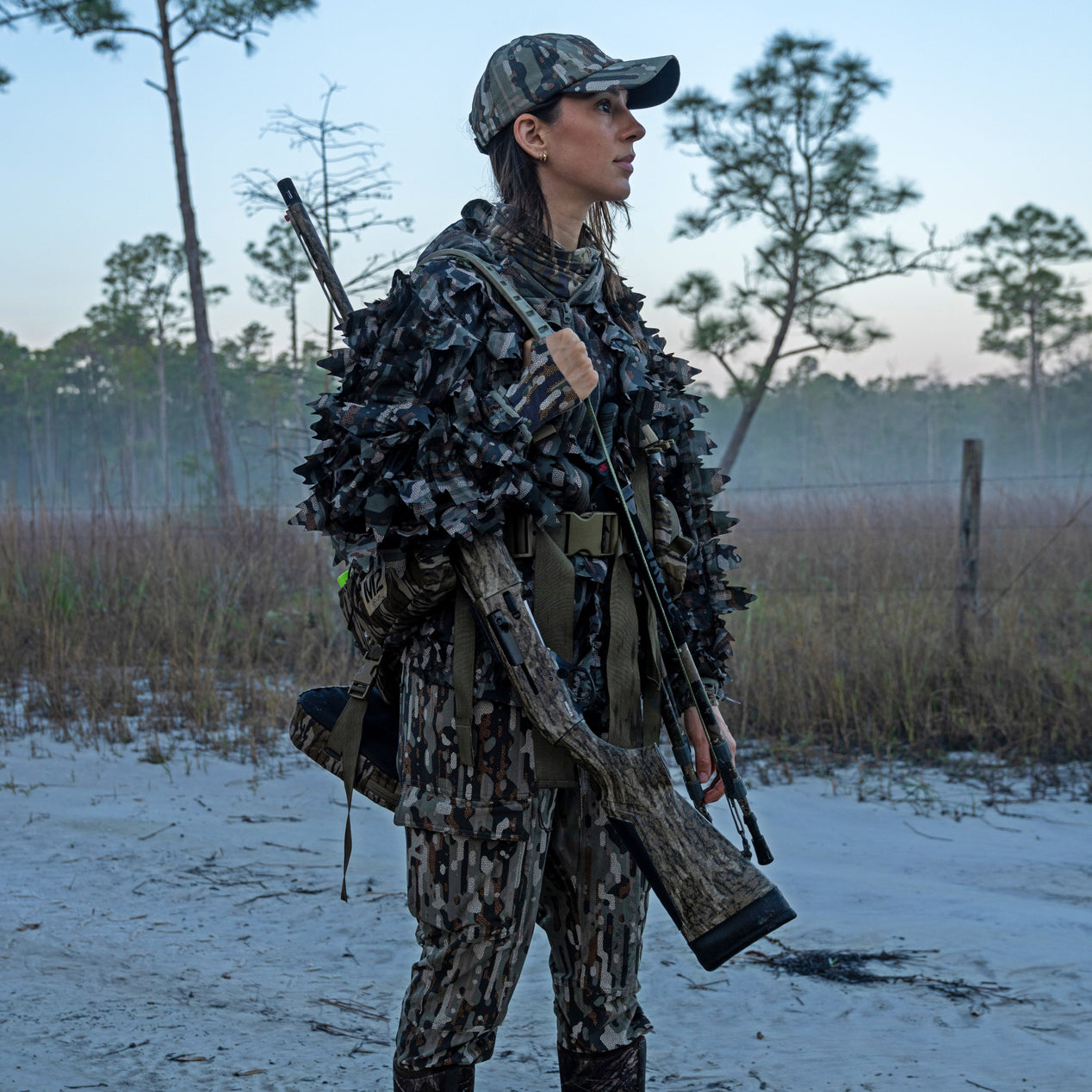 Allie D. suited up and ready for her hunt