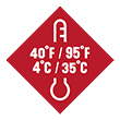 Temperature comfort range: Warm to moderate climates - 40°F to 95°F