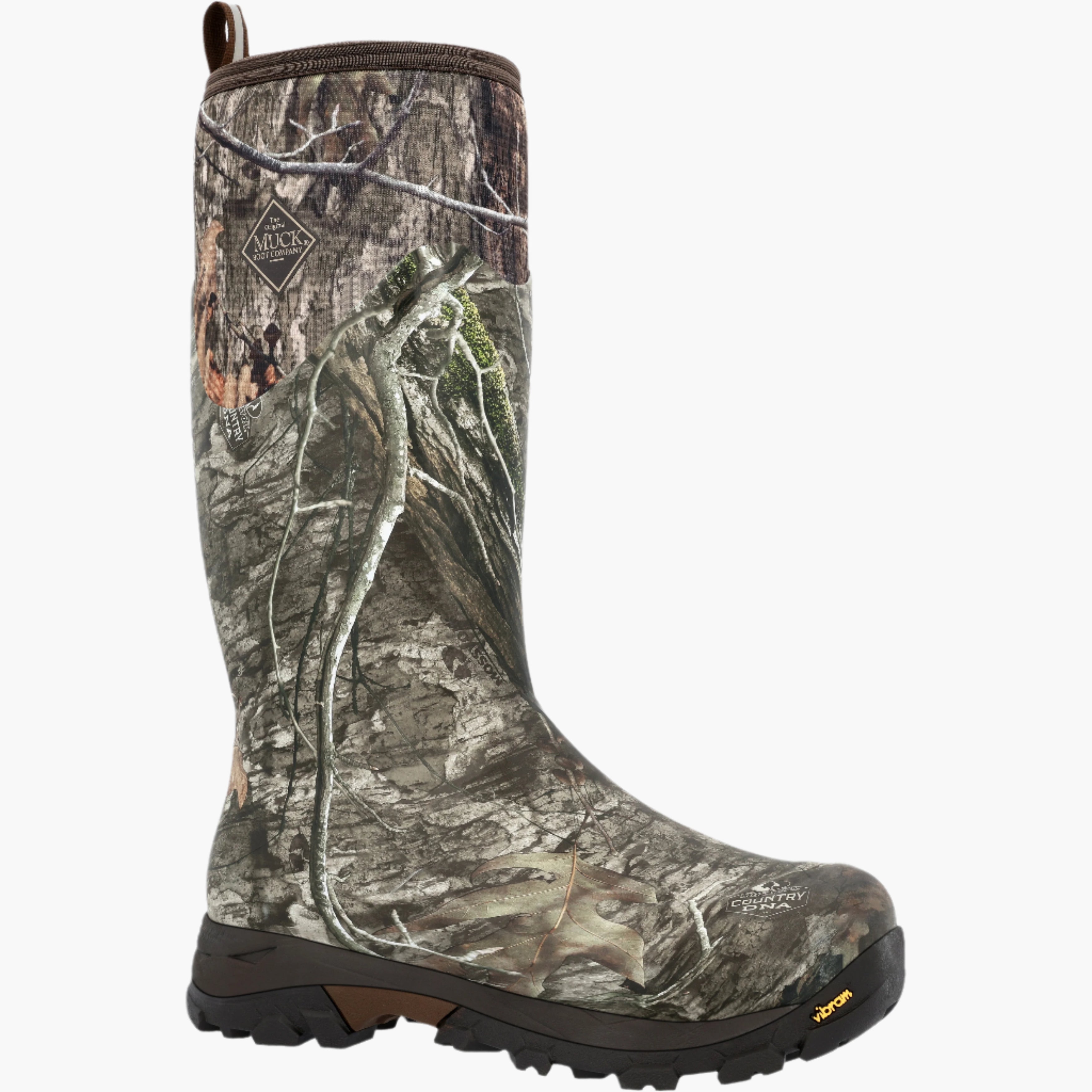 moca37 Men's Mossy Oak® Country DNA™ Woody Arctic Ice Tall Boot + Vibram