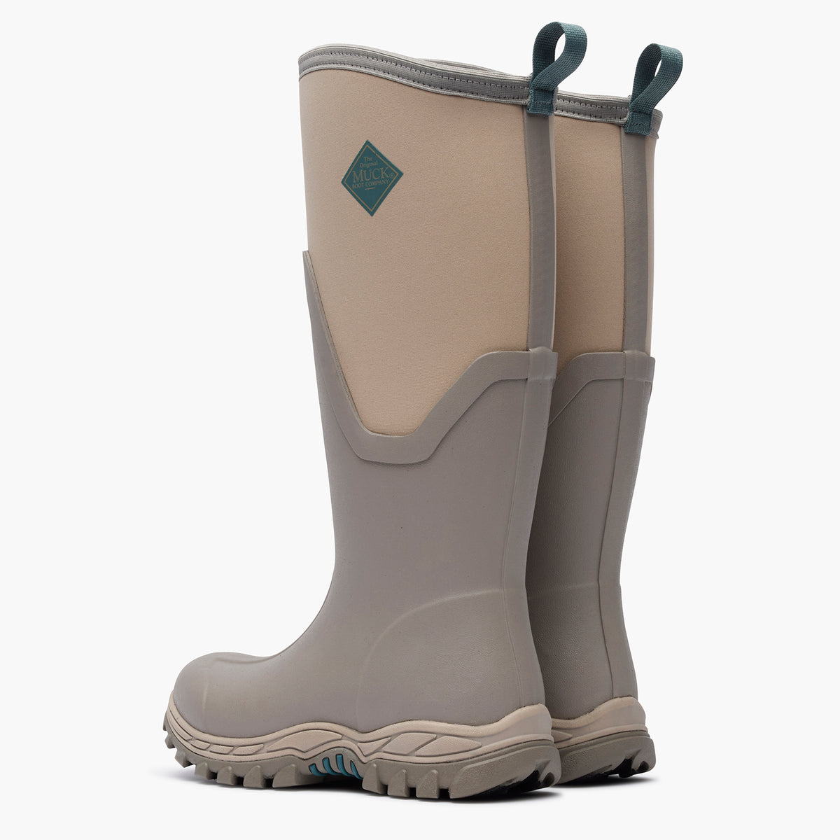 SKU: MAS17W30 — Arctic Sport II Women's 17" Insulated Tall Boot (Backside view of Black insulated tall boot on a grey background)