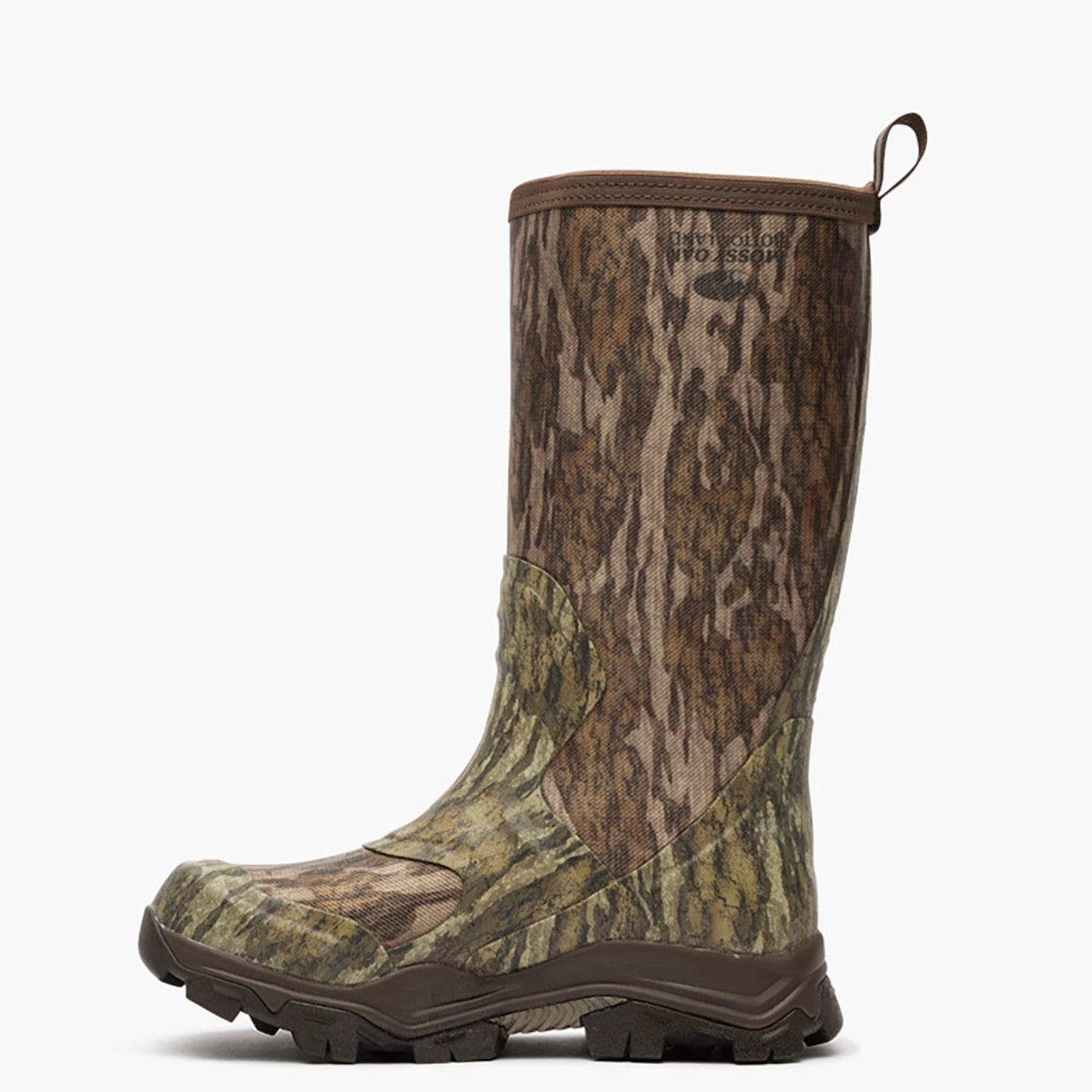 Camouflage boot on a white background