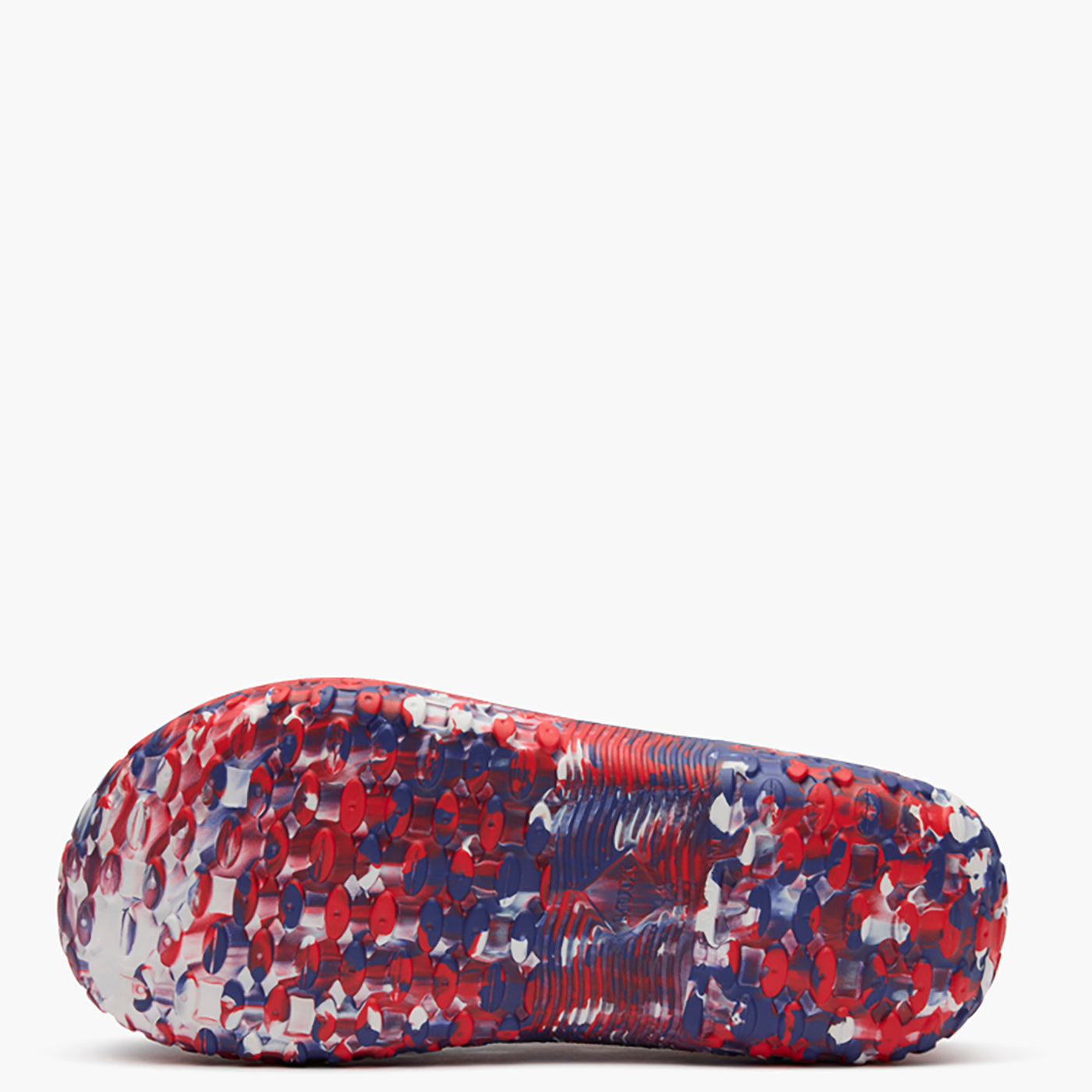 Colorful patterned sandal on a white background