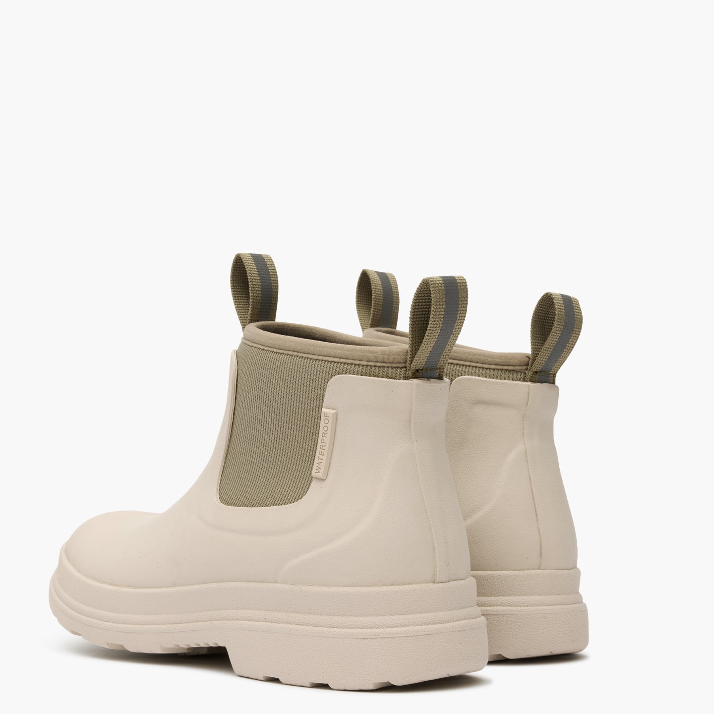 Rainscape Women's Chelsea Waterproof Rubber Boot in Sand MRSCHW80 back profile